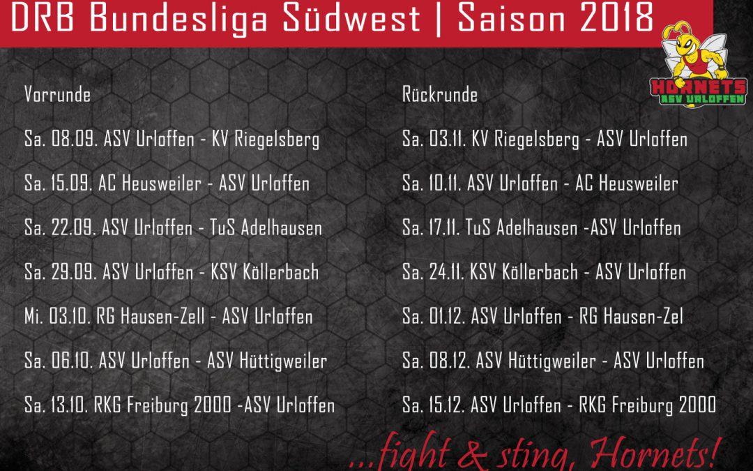Termine: DRB Bundesliga Südwest | Saison 2018