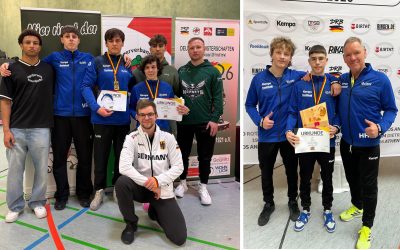 Katharina Huber und Florian Ludwig vom ASV Urloffen gewinnen Bronze – Neuzugang Emil Ulamec wird Deutscher Meister – Justin Federer, Marius König, Jan Hiebsch und Vitalij Rosenberger ohne Medaille